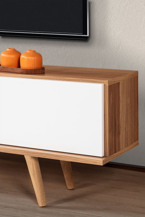 Hanah Home Ela 3633 Soporte para TV Nogal y Blanco